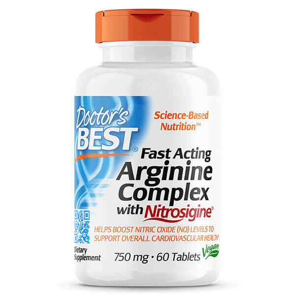 Doctor's Best Fast Acting Arginine Complex with Nitrosigine 60 Tablets