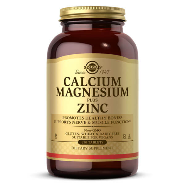Solgar Calcium Magnesium Plus Zinc 250 Tablets