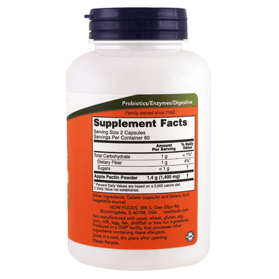 Now Foods Apple Pectin 700mg 120 Veggie Caps