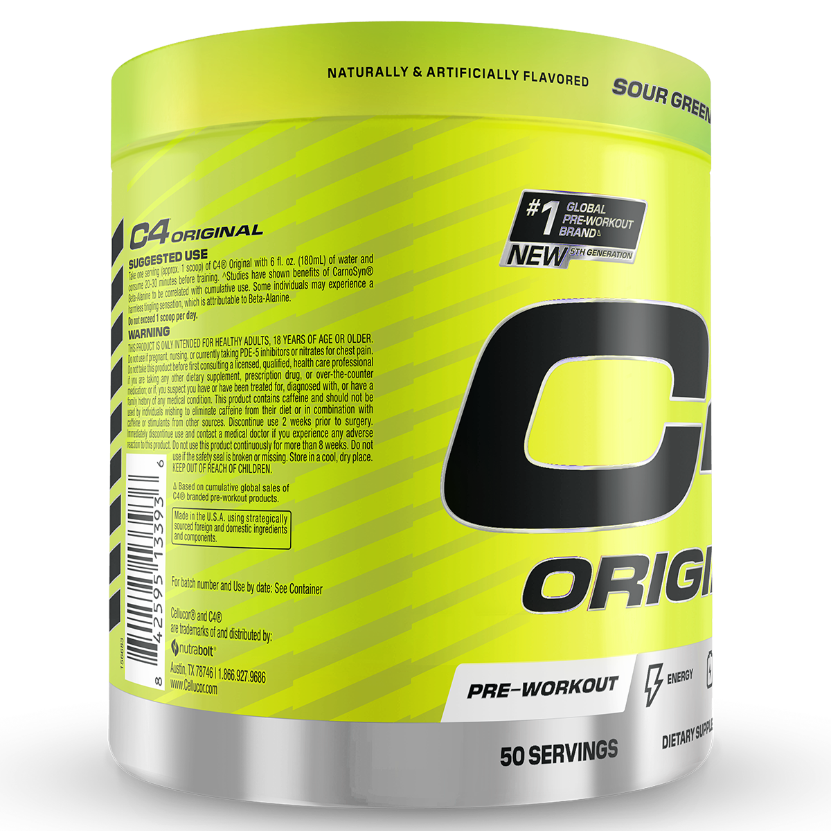 Cellucor C4 Original Pre Workout 50 serve + FREE STRINGER SINGLET  ( Only Large Size )