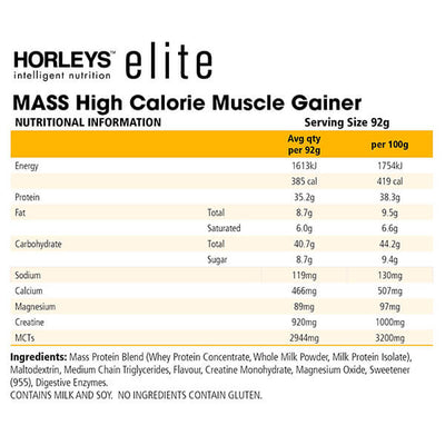 Horleys Elite Mass 2.5kg CLEARANCE Short Dated 21/11/24