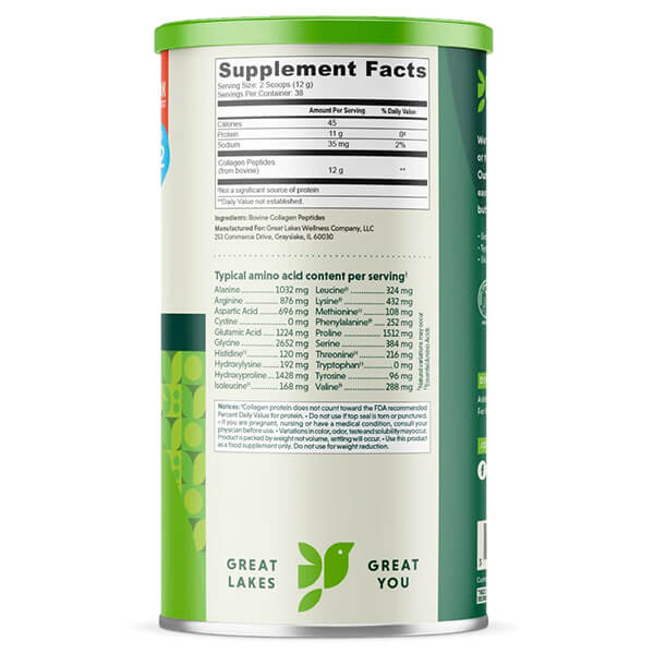 Great Lakes Wellness Collagen Hydrolysate 454g