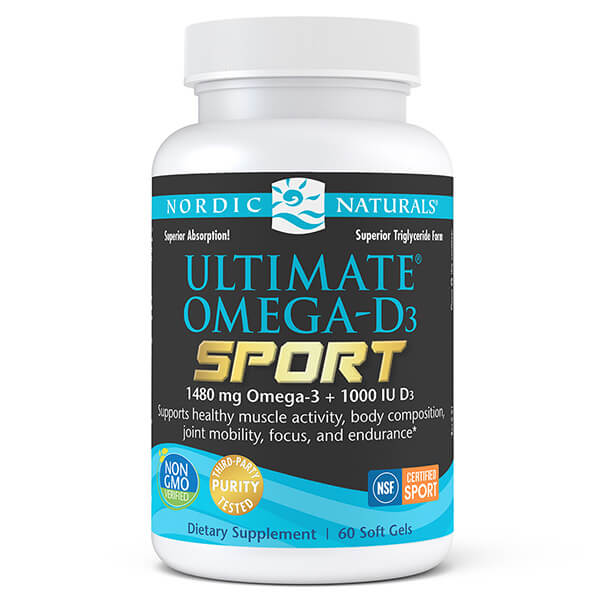 Nordic Naturals Ultimate Omega D3 Sport 60 Softgels