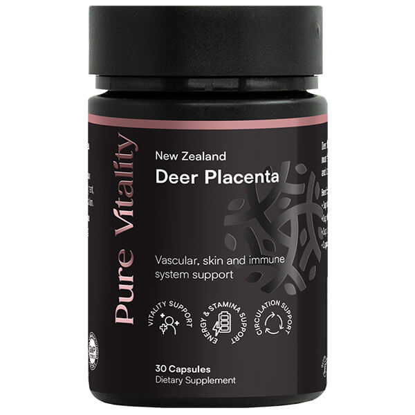 Pure Vitality Deer Placenta 350mg 30 Caps