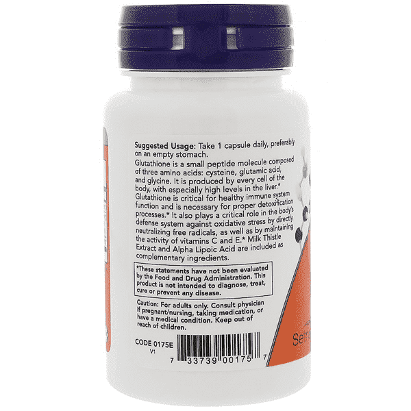 Now Foods Glutathione 500mg 30 Veggie Caps