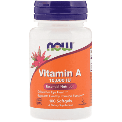 Now Foods Vitamin A 10,000 IU 100 Sofgels