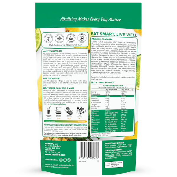 Morlife Alkalising Greens 200g