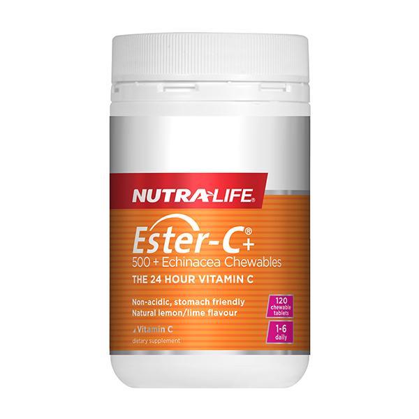 Nutralife Ester-C 500mg + Echinacea 120 Chewables