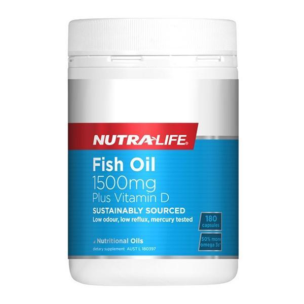 Nutralife Fish Oil 1500mg Plus Vitamin D 180 Caps