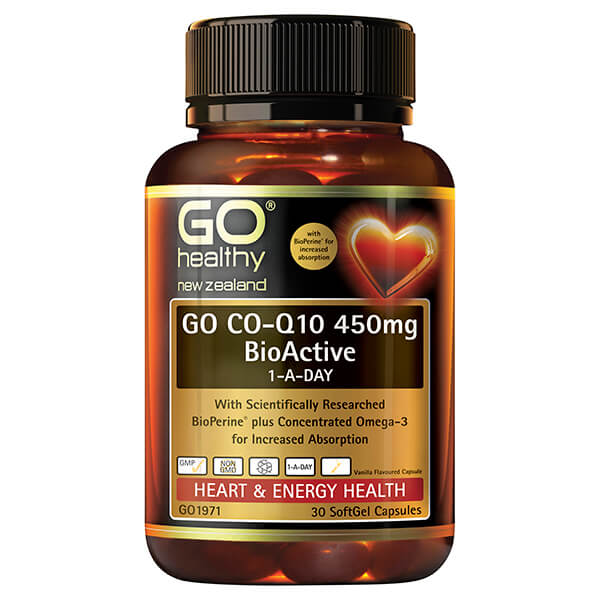 Go Healthy Go COQ-10 450mg BioActive 1-A-Day 30 Softgels