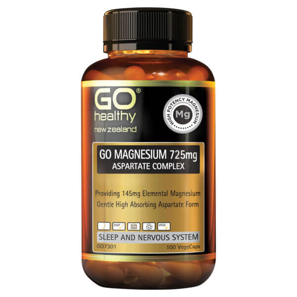 Go Healthy Go Magnesium 725mg Aspartate Complex 100 Veggie Caps