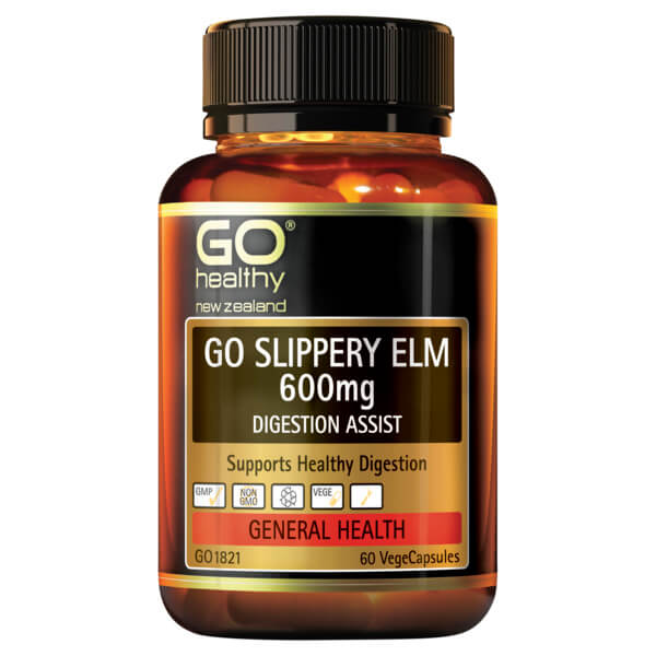 Go Healthy Go Slippery Elm 600mg 60 Veggie Caps