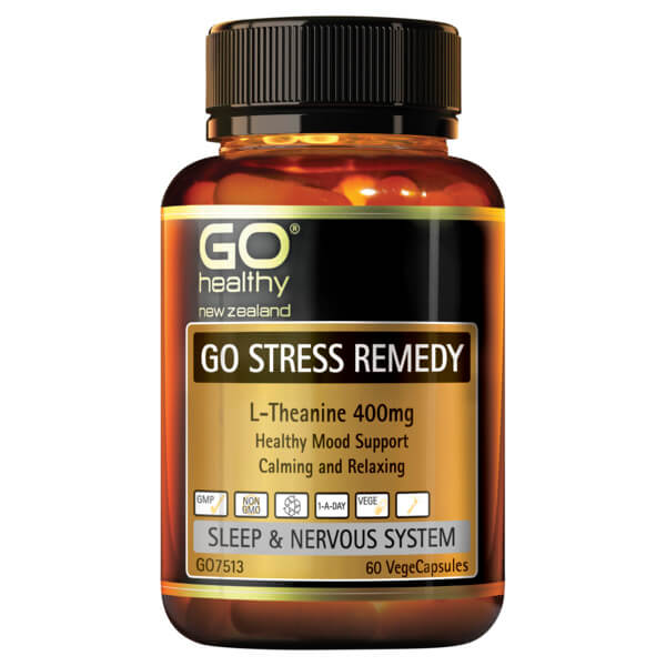 GO Healthy Stress Support 60 Vege Capsules ( New Look Go Healthy Go Stress Remedy 60 Veggie Caps )
