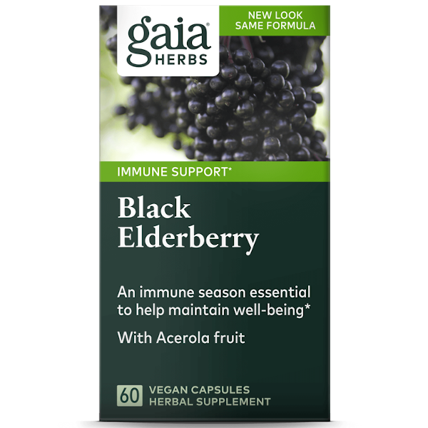 Gaia Herbs Black Elderberry 60 Caps