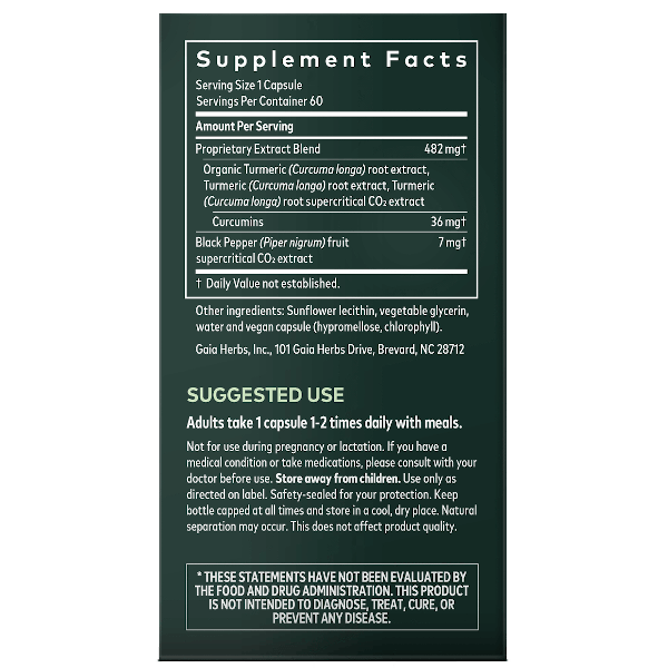 Gaia Herbs Turmeric Supreme Extra Strength 60 Caps