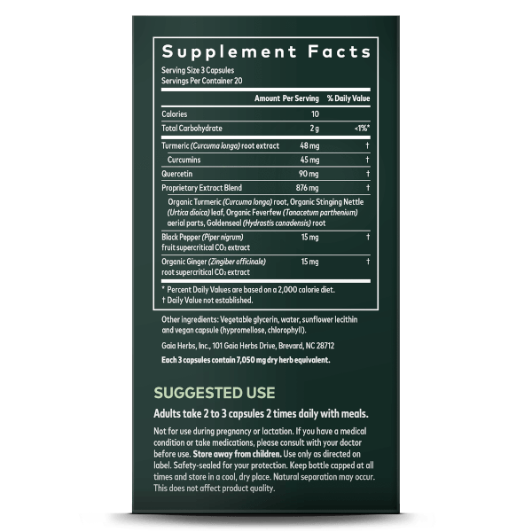 Gaia Herbs Turmeric Supreme Sinus Support 60 Caps (April 2025 Expiry)