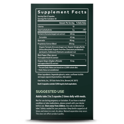 Gaia Herbs Turmeric Supreme Sinus Support 60 Caps (April 2025 Expiry)