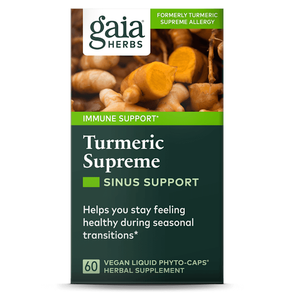 Gaia Herbs Turmeric Supreme Sinus Support 60 Caps (April 2025 Expiry)