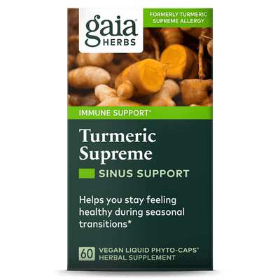 Gaia Herbs Turmeric Supreme Sinus Support 60 Caps (April 2025 Expiry)