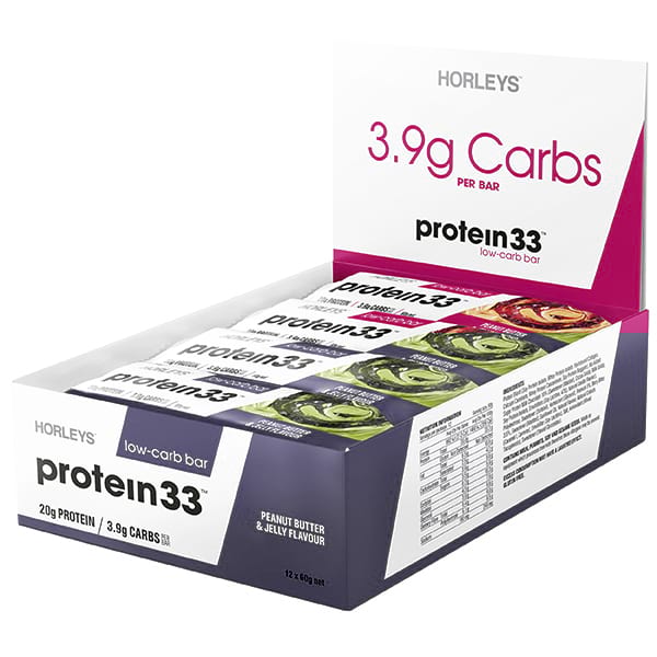 Horleys Protein 33 Low-Carb Bars Box of 12