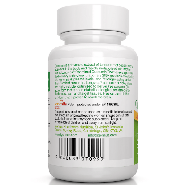 Igennus Longvida Optimised Curcumin 30 Caps