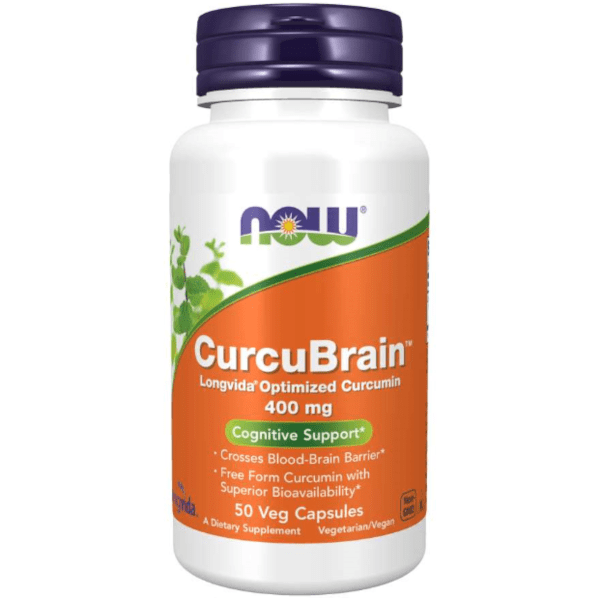 Now Foods CurcuBrain Longvida 400mg 50 Caps