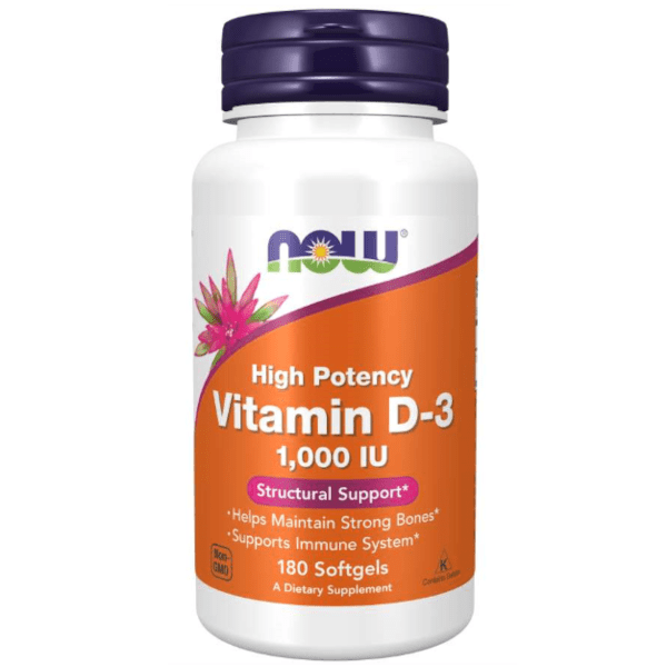 Now Foods Vitamin D-3 1,000IU 180 Softgels