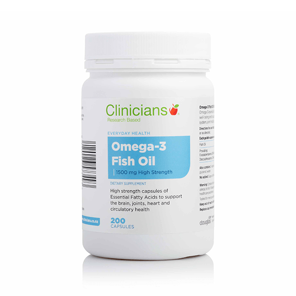 Clinicians Omega-3 Fish Oil 1500mg 200 Capsules