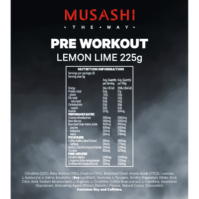 Musashi Pre-Workout 225g