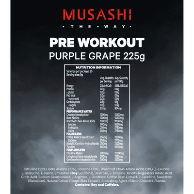 Musashi Pre-Workout 225g