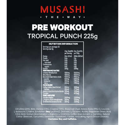 Musashi Pre-Workout 225g