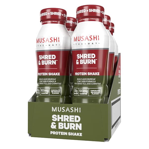 Musashi Shred & Burn Shake Pack of 6
