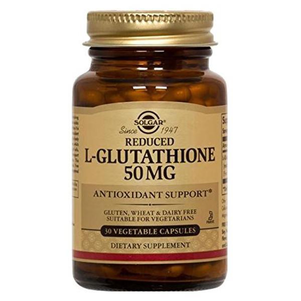 Solgar Reduced L-Glutathione 50mg 30 Vegetable Capsules