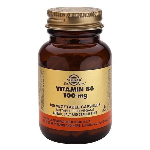 Solgar Vitamin B6 100mg (Pyridoxine) 100 Caps