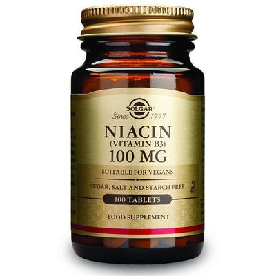 Solgar Vitamin B3 (Niacin) 100mg 100 Tablets