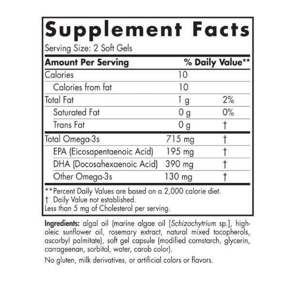 Nordic Naturals Algae Omega 60 Softgels