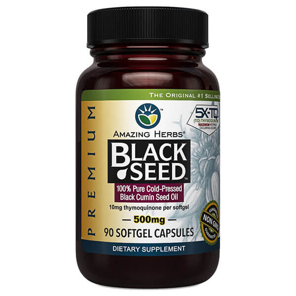 Amazing Herbs Black Seed Oil Premium 90 Softgels