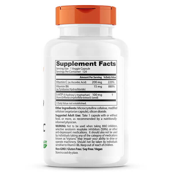 Doctor's Best 5-HTP Enhanced with Vitamins B6 and C 120 Capsules