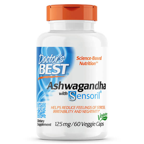 Doctor's Best Ashwagandha 125mg 60 Veggie Capsules