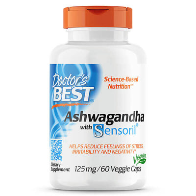 Doctor's Best Ashwagandha 125mg 60 Veggie Capsules