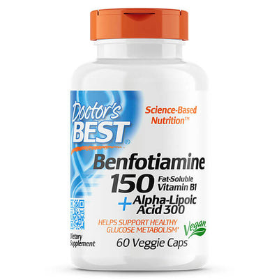 Doctor's Best Benfotiamine 150 + Alpha-Lipoic Acid 300 60 Veggie Caps