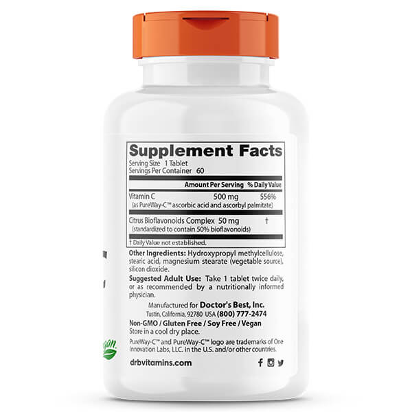 Doctor's Best Sustained Release Vitamin C with PureWay-C 500mg 60 Tabs