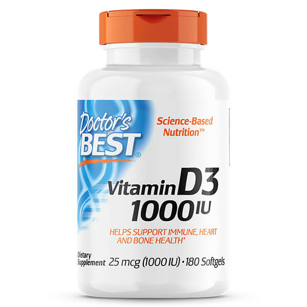 Doctor's Best Vitamin D3 1000IU 180 Softgels