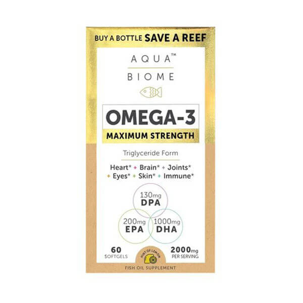 Enzymedica Aqua-Biome Fish Oil Maximum Strength 60 Softgels