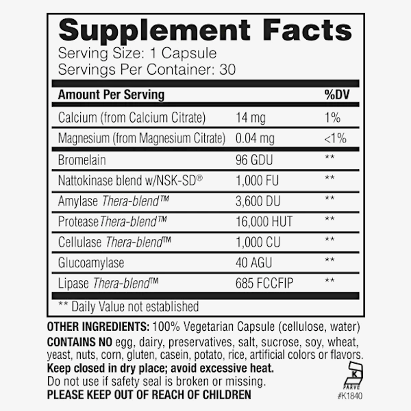 Enzymedica Natto-K 30 Caps