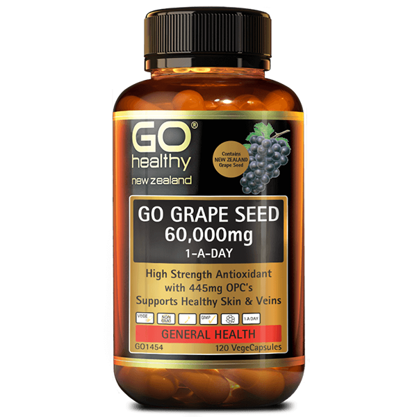 Go Healthy Go Grape Seed 60,000mg 120 Veggie Caps