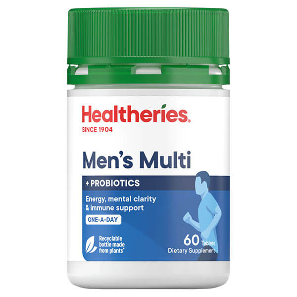 Healtheries Men's Multi One-a-Day with Probiotics 60 Tablets
