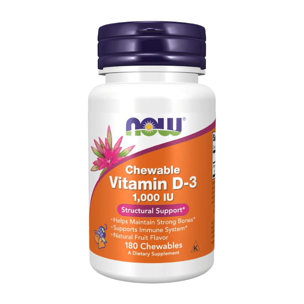 Now Foods Vitamin D-3 1,000 IU 180 Chewables