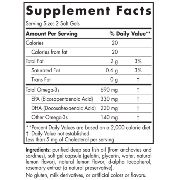 Nordic Naturals Omega-3 180 Softgels