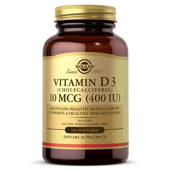 Solgar Vitamin D3 400iu 100 Softgels